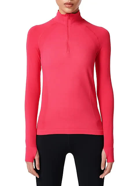 Sweaty Betty Athlete Seamless Half-Zip Top. Image via The Bay.