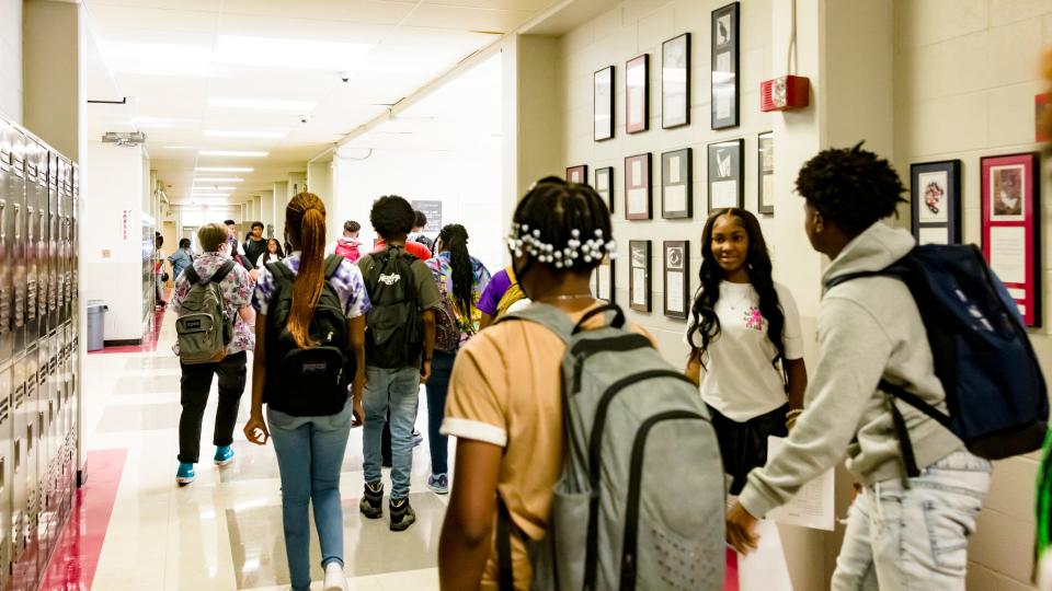 Memphis-Shelby County Schools students return to class at Germantown High School on Monday August 8, 2022