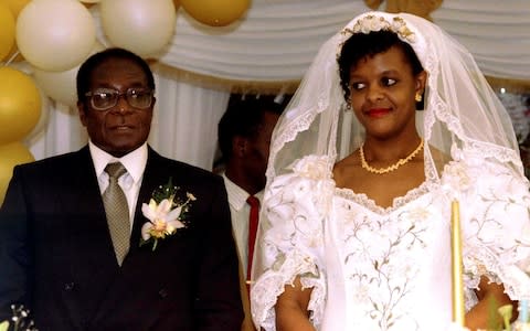 The wedding of Grace and Robert Mugabe - Credit: Reuters
