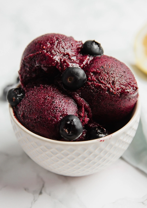 <p>This no-churn blueberry lemon sorbet is a refreshing and simple summer treat. It’s paleo, AIP and can be made vegan-friendly.</p><p><strong>Get the Ninja Creami recipe: <a href="https://unboundwellness.com/blueberry-lemon-sorbet/" rel="nofollow noopener" target="_blank" data-ylk="slk:Blueberry Lemon Sorbet;elm:context_link;itc:0;sec:content-canvas" class="link ">Blueberry Lemon Sorbet</a></strong></p>