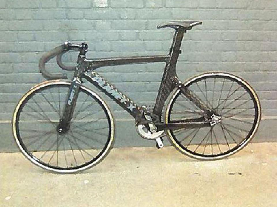 The fixed wheel track bicycle that was ridden by Alliston when he crashed (PA)