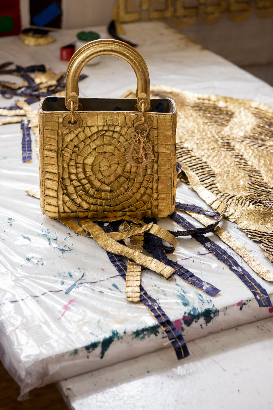 Dior Lady Art Bag reimagined by Olga de Amaral. (Photo: Dior)