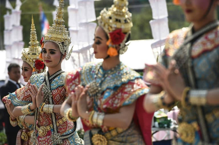 A ceremony marking the start of construction of late Thai king Bhumibol Adulyadej's funeral pyre is infused with religious ritual