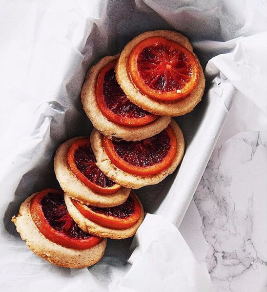 Candied Blood Orange Shortbread