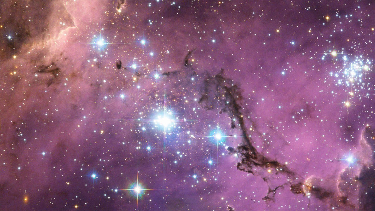  A group of bright stars in the Large Magellanic Cloud, a satellite galaxy of the Milky Way. A newly discovered satellite galaxy named Ursa Major III/Unions 1 may be the smallest ever, with just 60 stars. 