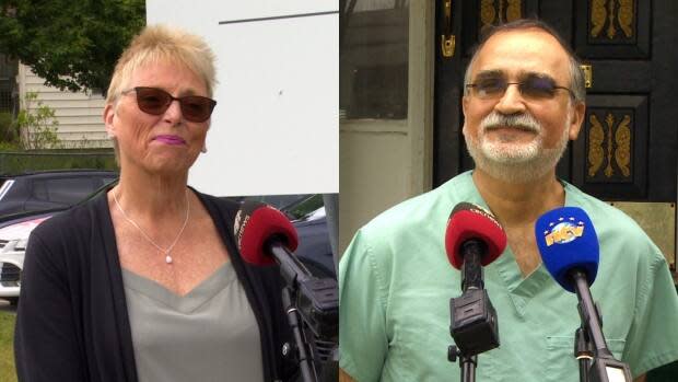 Mary Shortall and Dr. Mansoor Pirzada are running as candidates for the NDP seat in St. John's East.  (CBC - image credit)