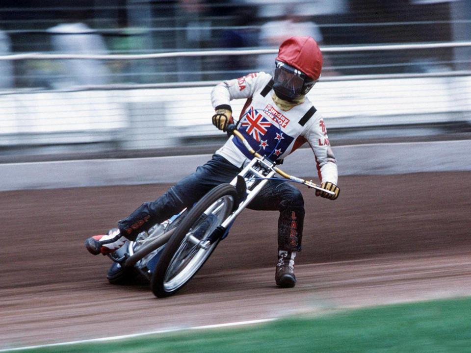 Mauger competing at White City in 1981 (Rex)