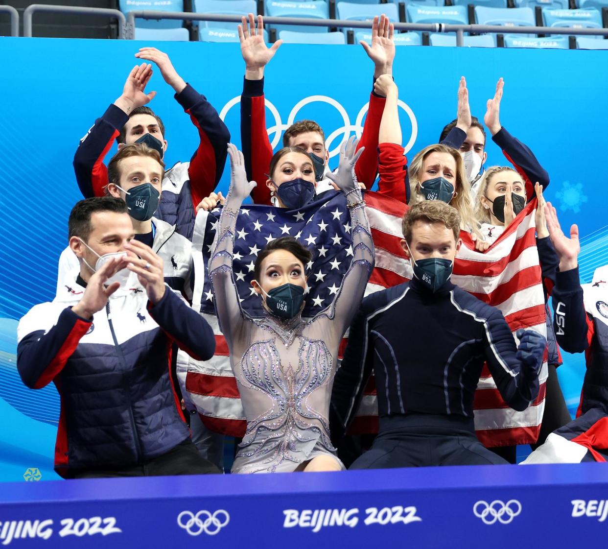 madison and evan react to winning ice dance at the olympics