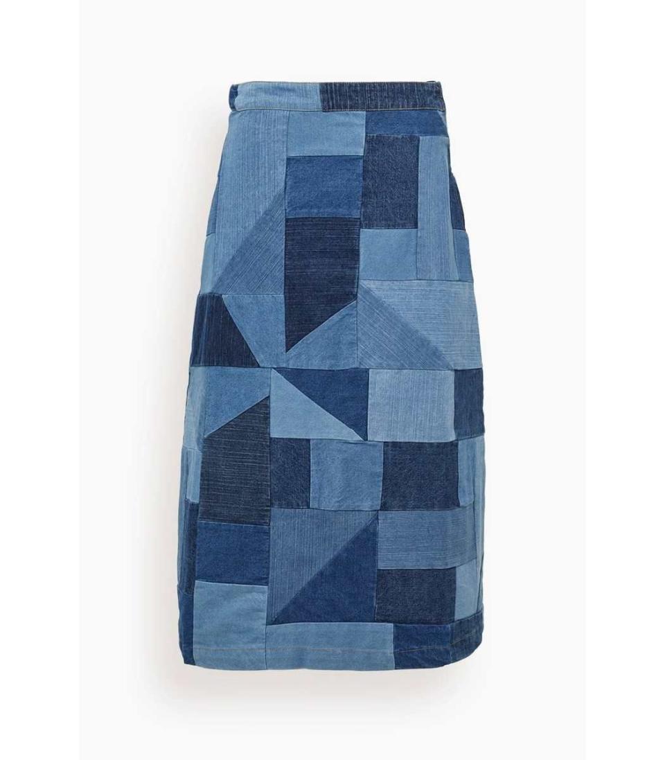 Diego Denim Patched Skirt