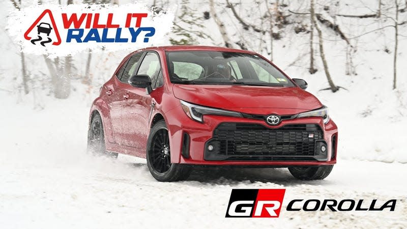 Toyota GR Corolla rally snow