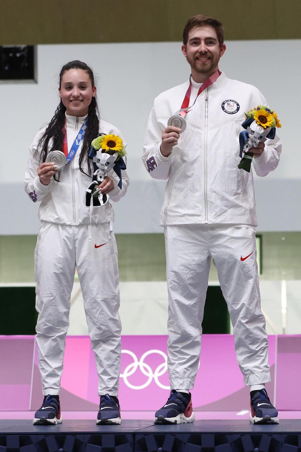 <p>Biography: Tucker is 20 and Kozeniesky is 26</p> <p>Event: 10m air rifle mixed team</p> <p>Quote: Kozeniesky: "The first thing [that went through my mind] is that it's heavy. Thud. Five years of work, done." </p>