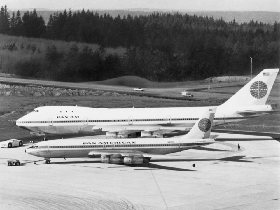 Pan Am Boeing 707 and Boeing 747