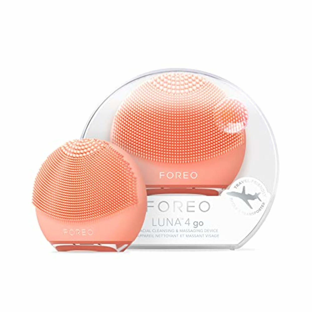 FOREO LUNA 4 go Face Cleansing Brush & Firming Face Massager | Premium Face Care | Enhances Absorption of Facial Skin Care Products | Simple Skin Care Tools | For All Skin Types, Peach Perfect (AMAZON)