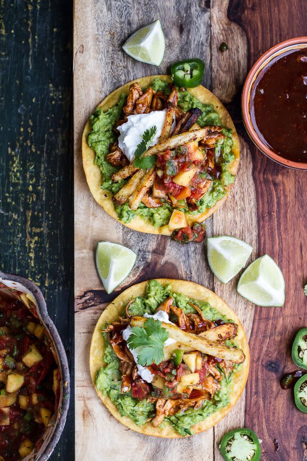 BBQ Margarita Chicken Tostadas