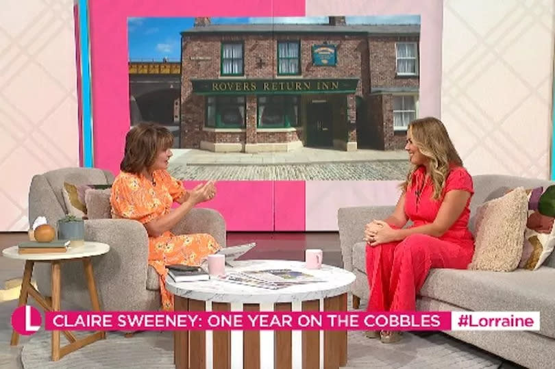 Claire speaking to Lorraine Kelly about Corrie -Credit:ITV