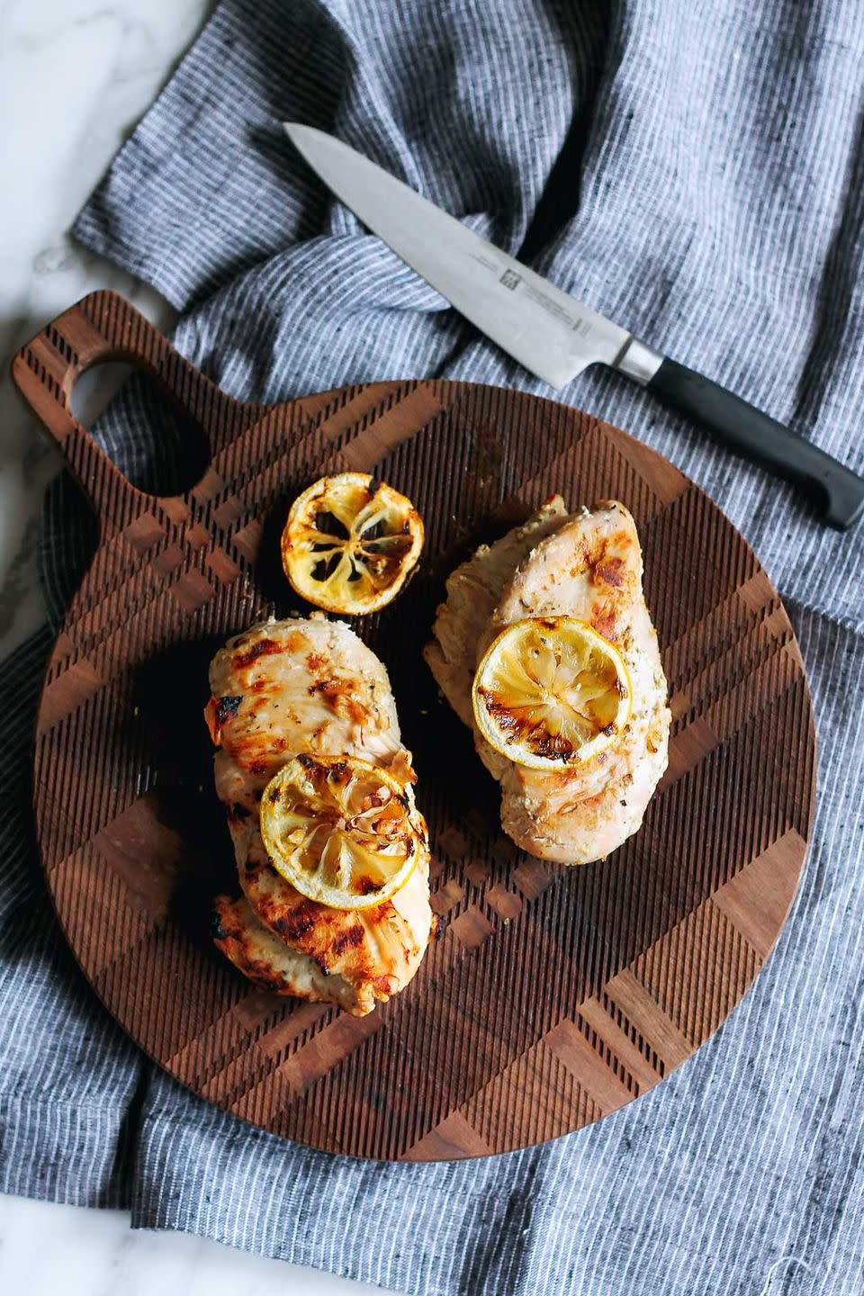 5-Ingredient Lemon Yogurt Marinated Chicken Breasts