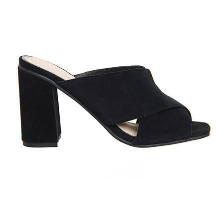 Square Toe Cross Strap Mules