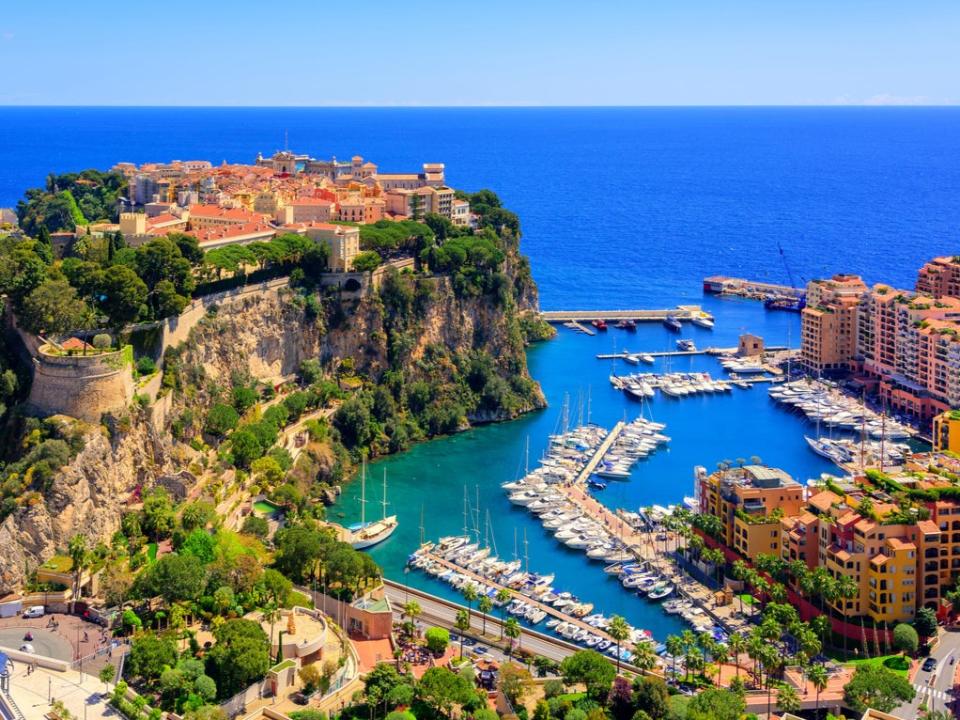 <p>Height of luxury: An aerial view of Monoco’s Old Town and Prince’s Palace, overlooking the Mediterranean Sea</p> (Getty/iStock)