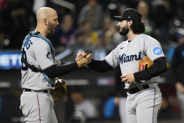 The MLB playoffs are back, so obviously Marlins Man is there