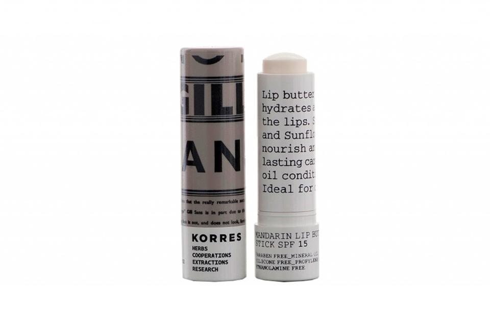 <p><a rel="nofollow noopener" href="https://www.birchbox.co.uk/shop/korres-mandarin-lip-butter-stick-spf15-colourless" target="_blank" data-ylk="slk:Koreas, £8.00;elm:context_link;itc:0;sec:content-canvas" class="link "><span>Koreas,</span><span> £8.00</span></a> </p>