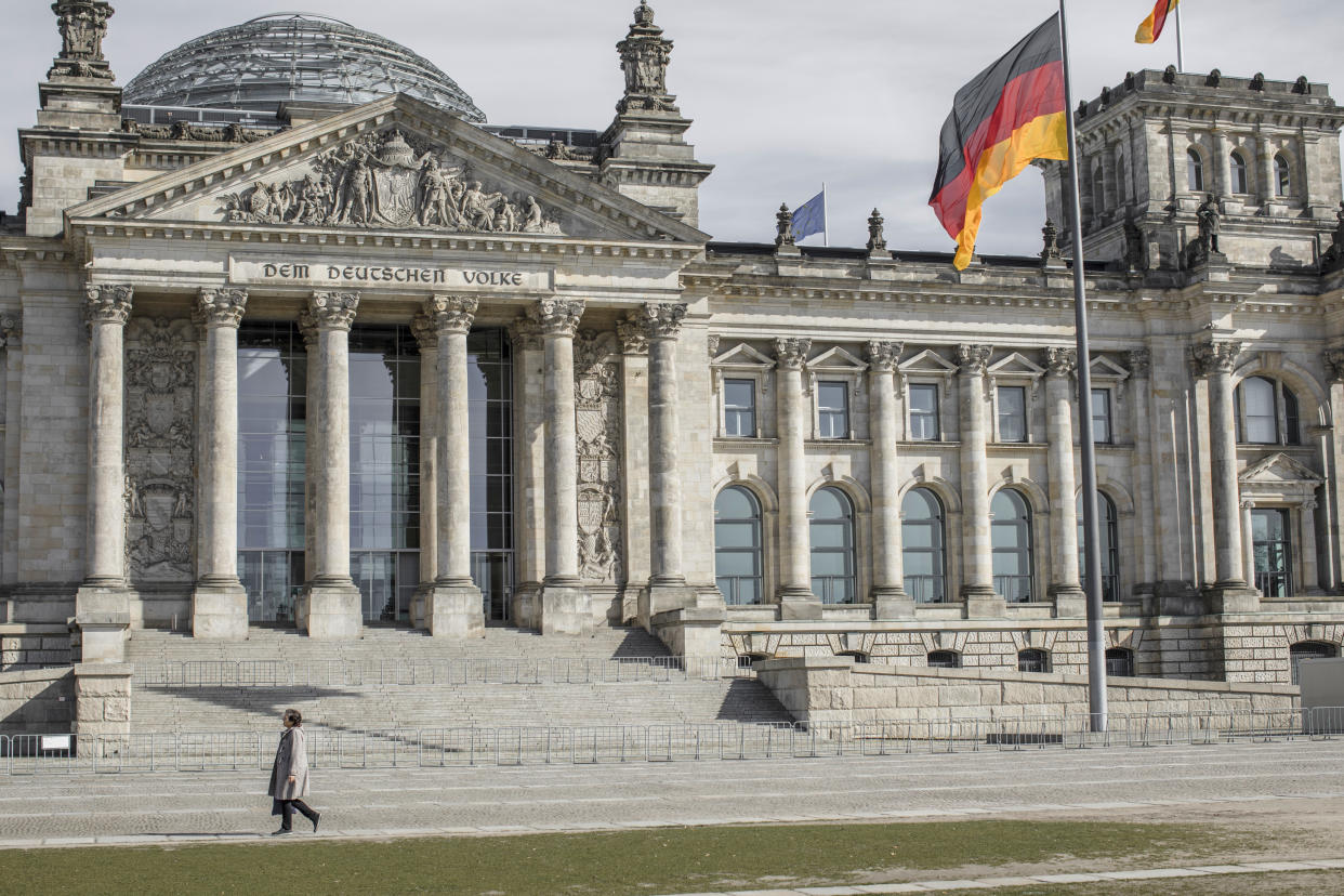 El Reichstag, que alberga al Parlamento alemán, en Berlín, el 15 de marzo de 2020. (Emile Ducke/The New York Times).
