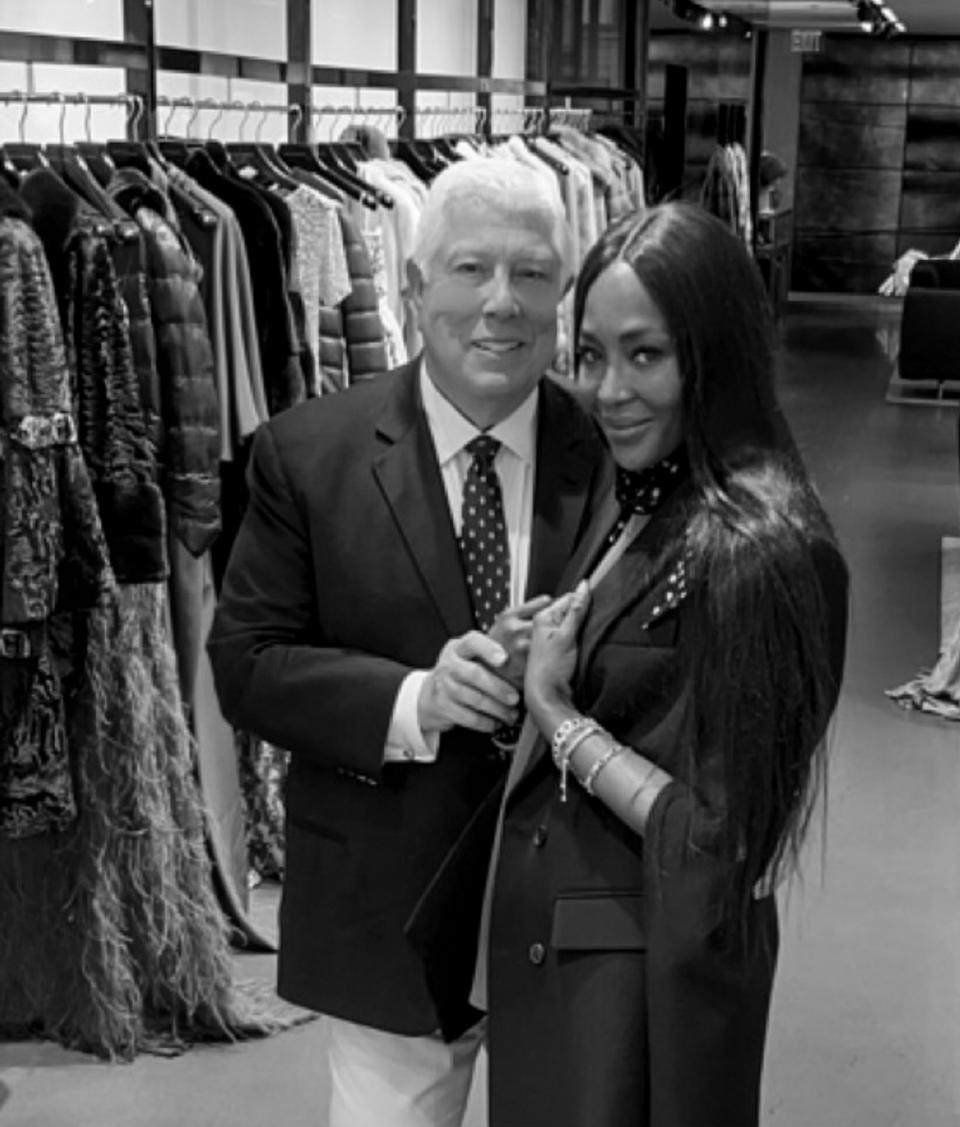 Dennis Basso and Naomi Campbell