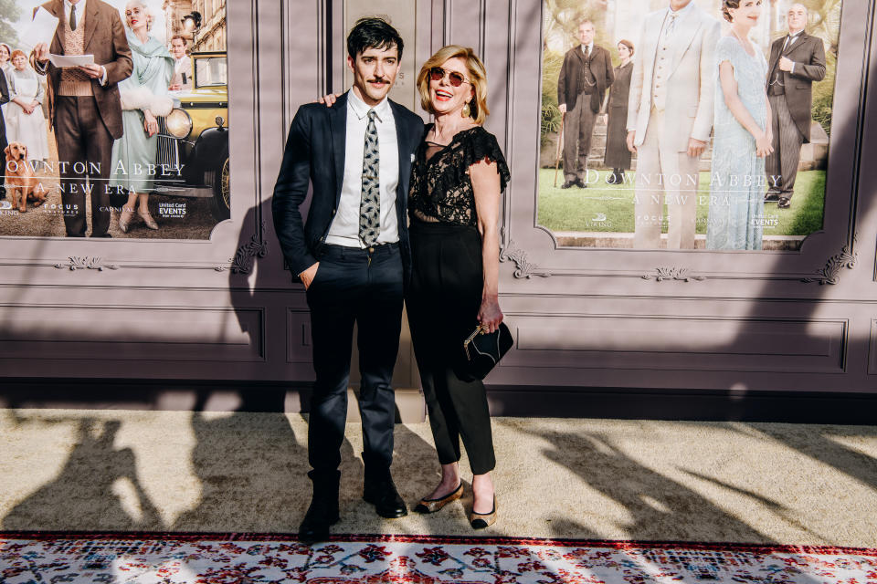 Blake Ritson and Christine Baranski at the premiere of “Downton Abbey: A New Era” at the Metropolitan Opera House in New York City on May 15. - Credit: Nina Westervelt for Variety