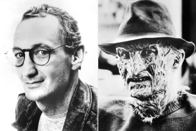 <p>Michael Ochs Archives/Getty</p> Robert Englund in 1984 and as Freddy Krueger in 'A Nightmare on Elm Street' in 1984