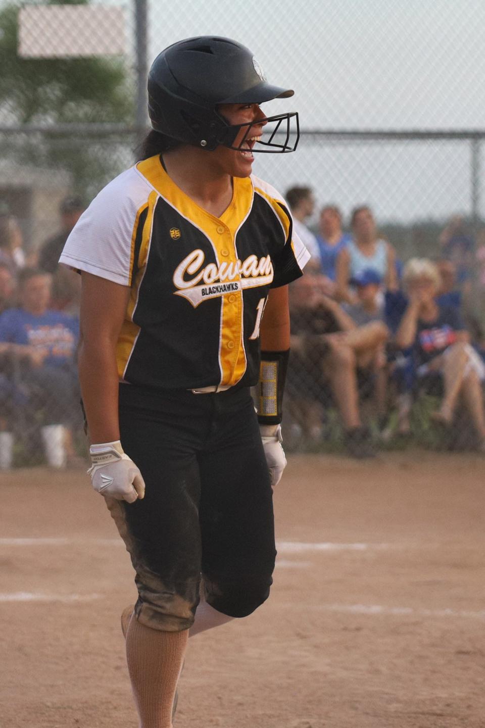 Cowan softball's Tatum Rickert pitched all eight innings in her team's regional championship game against Cambridge City Lincoln on Tuesday, May 31, 2022.