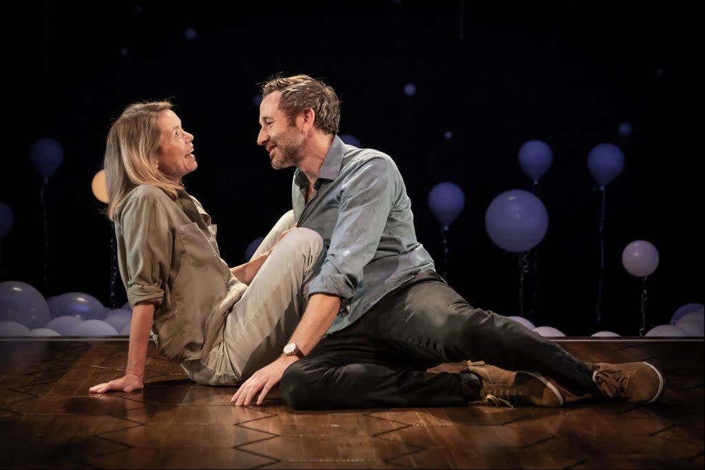Anna Maxwell Martin and Chris O’Dowd are the latest star duo to appear in Nick Payne’s two-hander at the Vaudeville Theatre   (Marc Brenner)