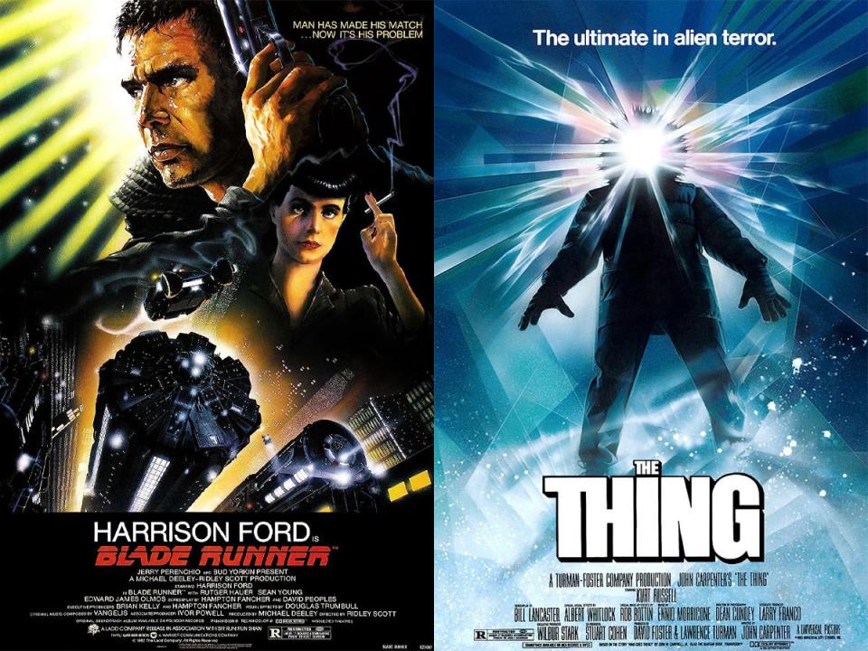 "Blade Runner" and "The Thing" posters