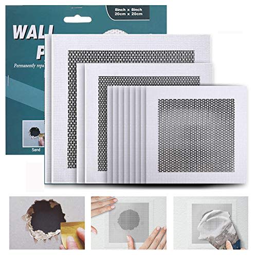 WDSHCR Drywall Repair Kit 12 Pieces Aluminum Wall Repair Patch Kit, 4/6/8 inch Fiber Mesh Over…