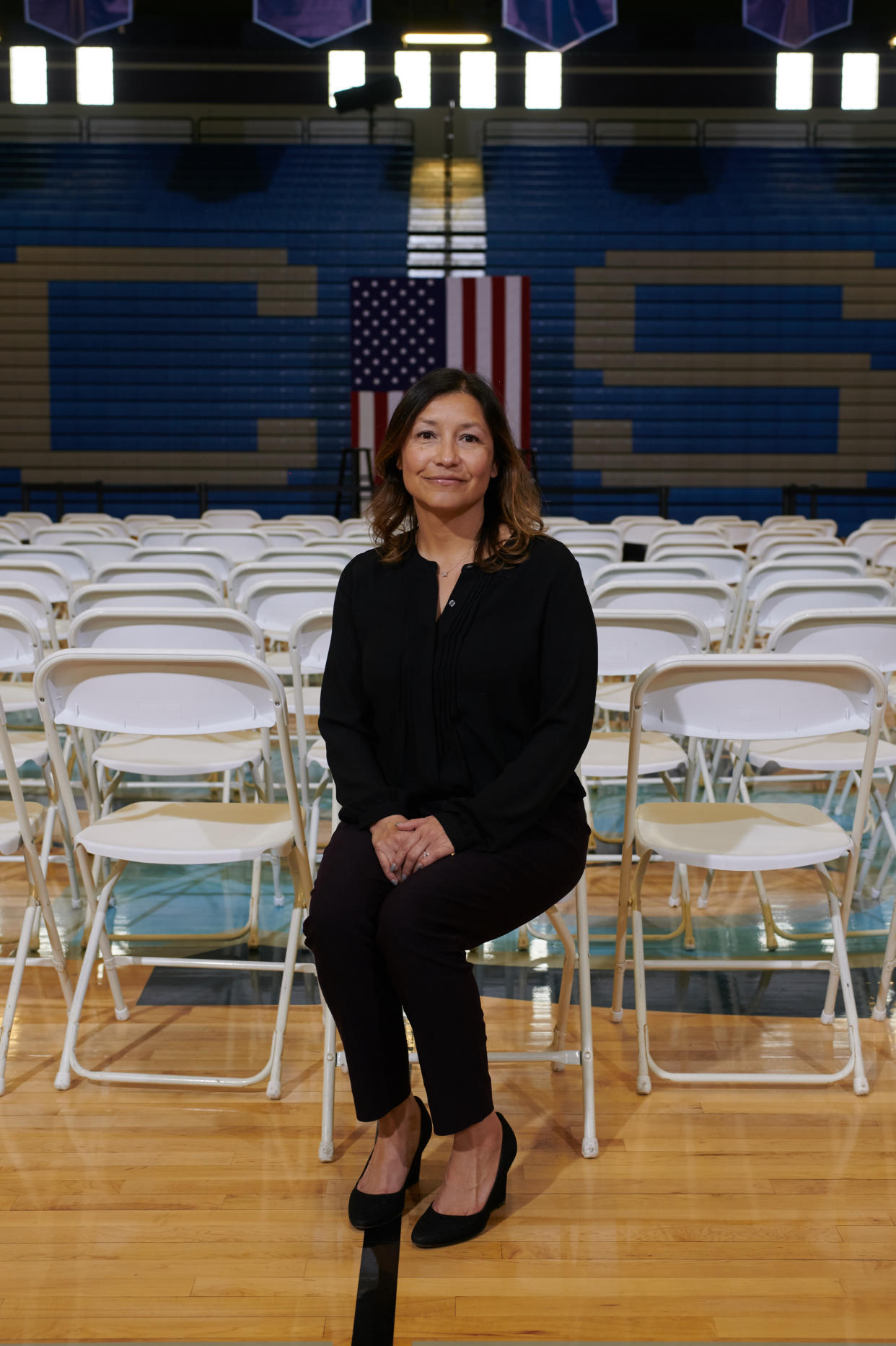 Julie Chávez Rodríguez, una de las principales asesoras de la campaña de 2020 de la senadora Kamala Harris, en Las Vegas, el 1.° de marzo de 2019. (Bridget Bennett/The New York Times).