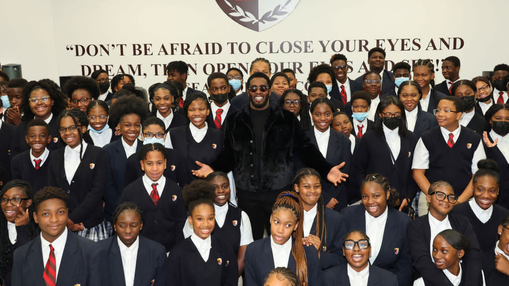 Diddy at Capital Preparatory School in the Bronx