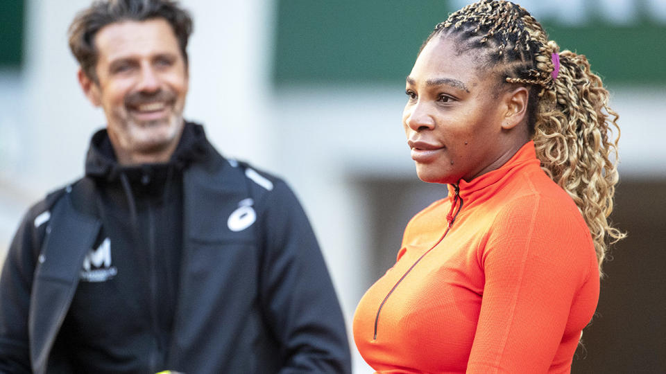 Patrick Mouratoglou and Serena Williams, pictured here at the French Open in 2020.