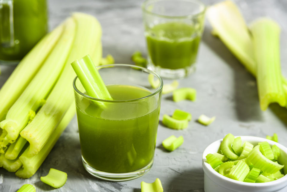 Glass of celery juice