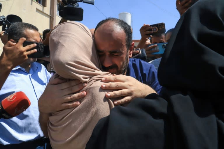 Former Gaza hospital director Mohammed Abu Salmiya is among the Palestinian detainees who say they were 'tortured' in Israeli prisons (Bashar TALEB)