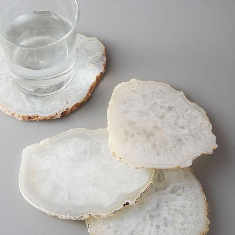 18) Clouded Agate Coasters