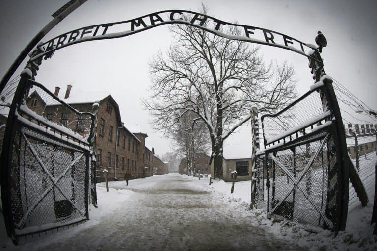 Entrée du camp d'Auschwitz le 25 juin 2015 - JOEL SAGET © 2019 AFP