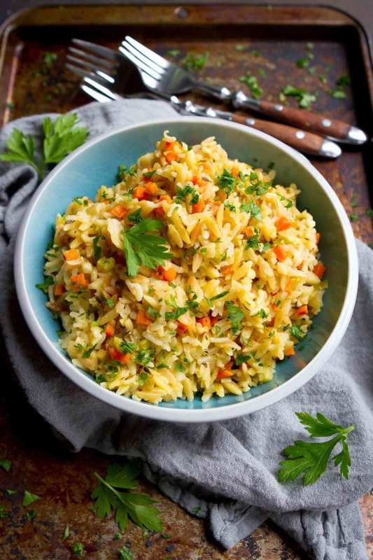 <p>Cooking Canuck</p><p>Brown rice pilaf with orzo is the side dish that goes with everything! Serve this easy whole-grain side with everything from roast chicken to curry.</p><p><strong>Get the recipe: <a href="https://www.cookincanuck.com/brown-rice-pilaf-orzo/" rel="nofollow noopener" target="_blank" data-ylk="slk:Brown Rice Pilaf with Orzo;elm:context_link;itc:0;sec:content-canvas" class="link ">Brown Rice Pilaf with Orzo</a></strong></p>