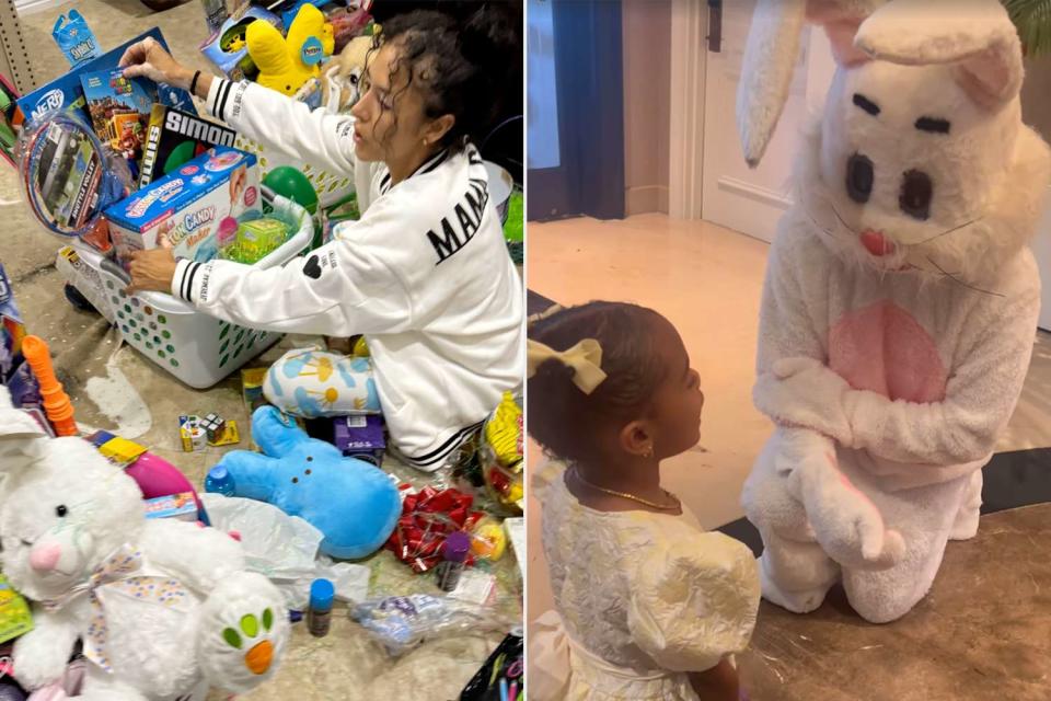 <p>Instagram/missbbell</p> Brittany Bell celebrated Easter with her three kids.