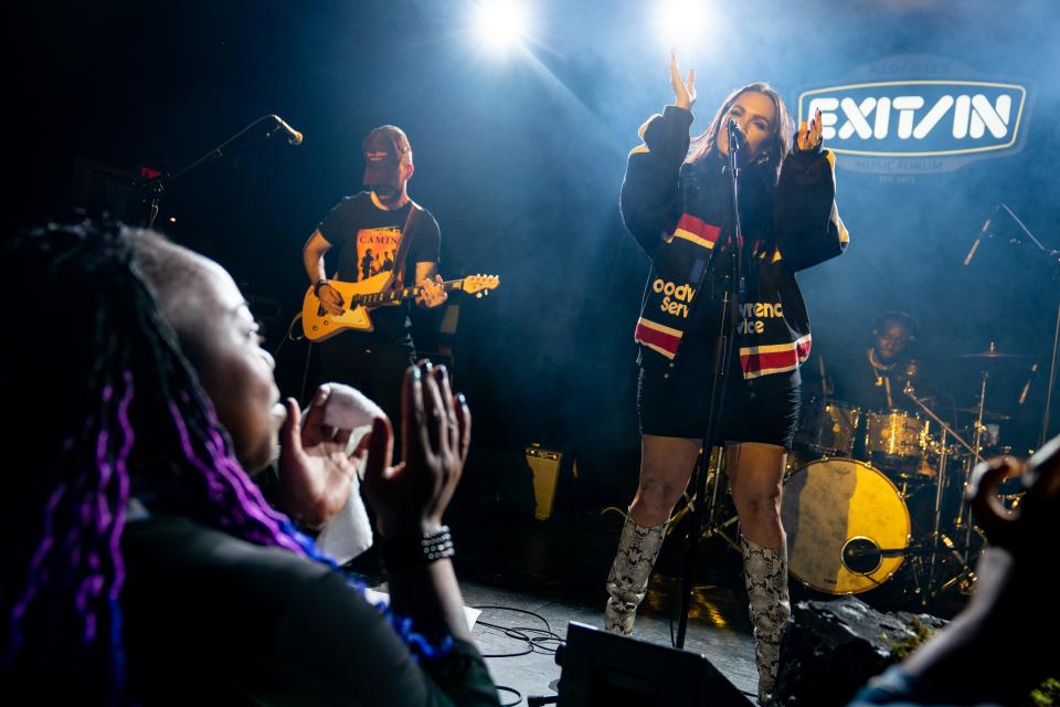 Renee Blair performs during a Sticks and Swamp tour concert at the Exit/In in Nashville, Tenn., Friday, April 21, 2023.