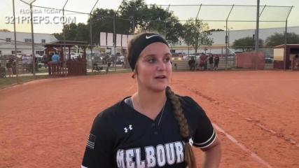 Melbourne's Jasmine Francik speaks on the team's Cape Coast Conference Championship win