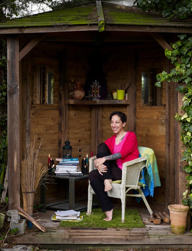 Bidisha in her garden.