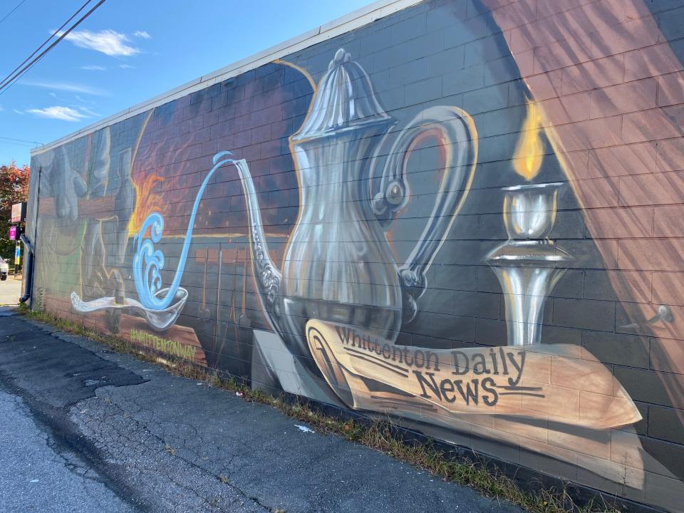 This mural, done by Taunton artist Ryan Jones, was completed over the summer on the side wall of Regal Liquors on Bay Street in Whittenton Village, pictured on Tuesday, Oct. 31, 2023.