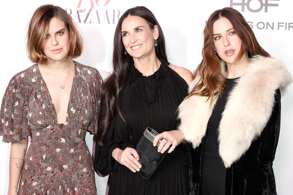 Tallulah Willis celebrated her mom Demi Moore in an emotional Mother's Day post on Instagram, looking back on the three-year period they didn't speak.  (Photo: David Crotty/Patrick McMullan via Getty Images)