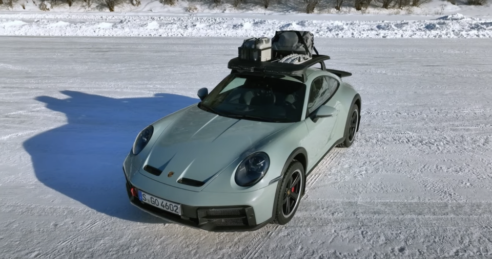 2023 porsche 911 dakar ice drifting