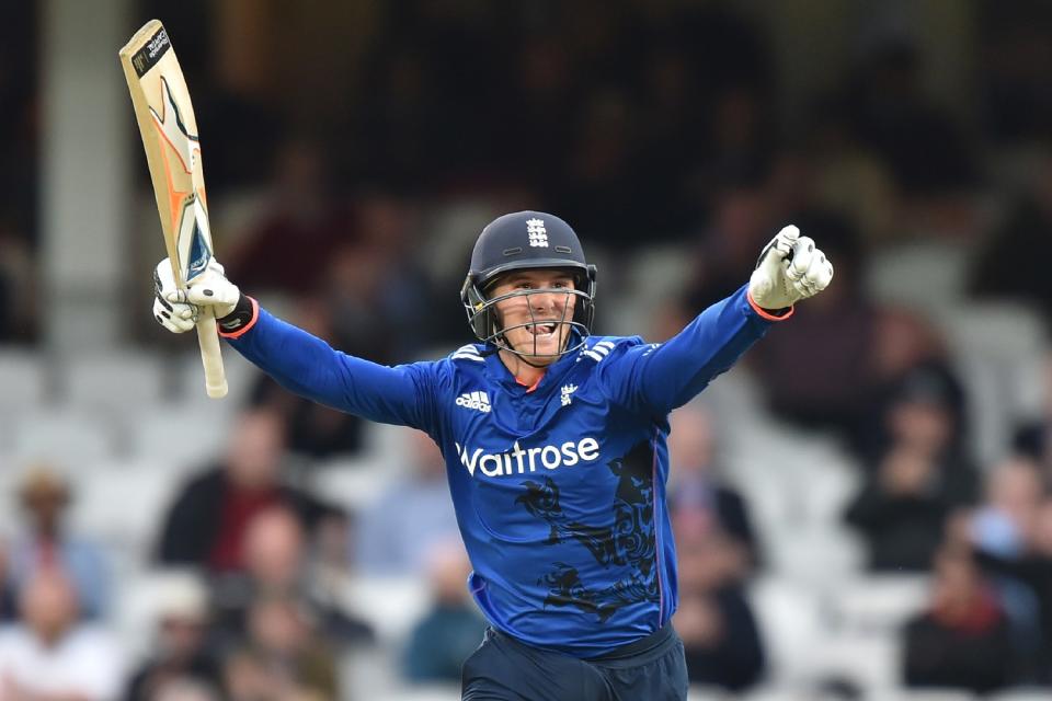 In the runs: Surrey cricketer Jason Roy hits a century for England at the Oval: OLLY GREENWOOD/AFP/Getty Images