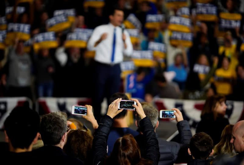 Pete Buttigieg, Democratic presidential candidate and former South Bend, Indiana mayor attends a campaign event in Nashua