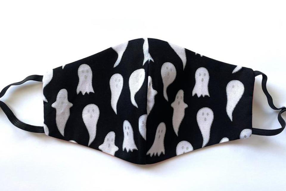 ghost face mask, kids halloween face mask, etsy face mask 